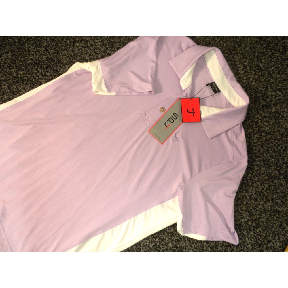 Short‎ Par 4 Polo Shirt Mens M Soft Violet Whitfield Golf Performance Quick Dry